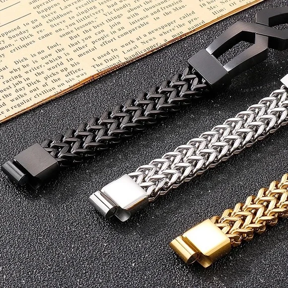 12mm Luxury Stainless Steel Bangle Bracelet - Picture 8 of 12